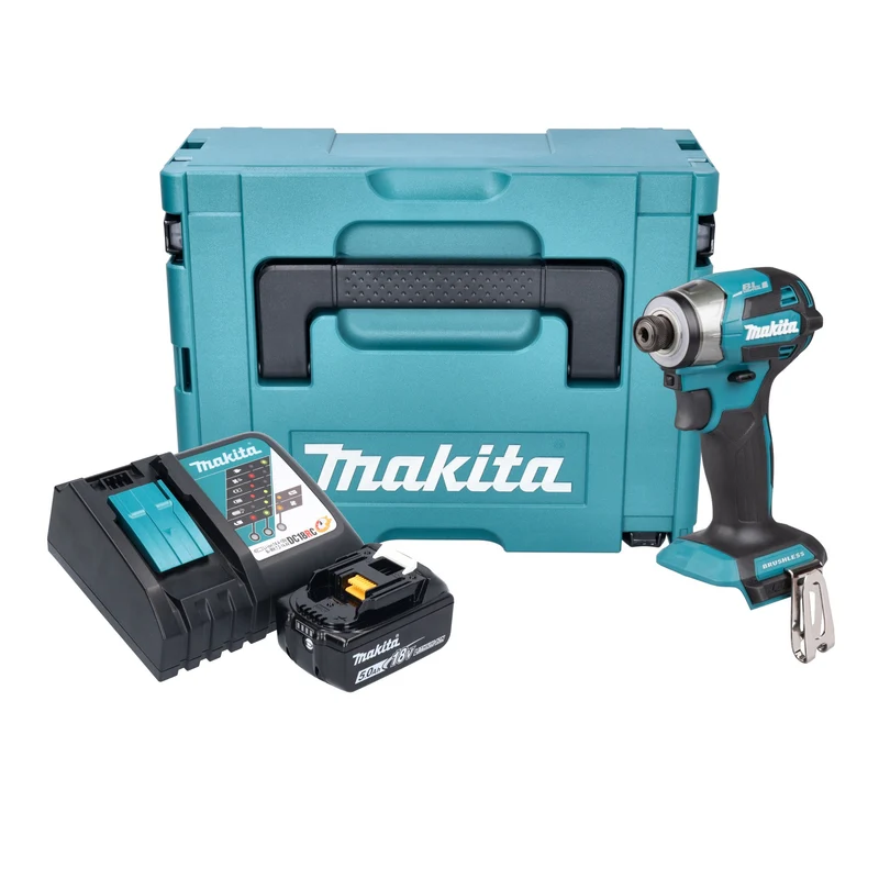 Makita DTD 173 RT1J Akku Schlagschrauber 18 V 180 Nm 1/4“ Brushless + 1x Akku 5,0 Ah + Ladegerät + Makpac