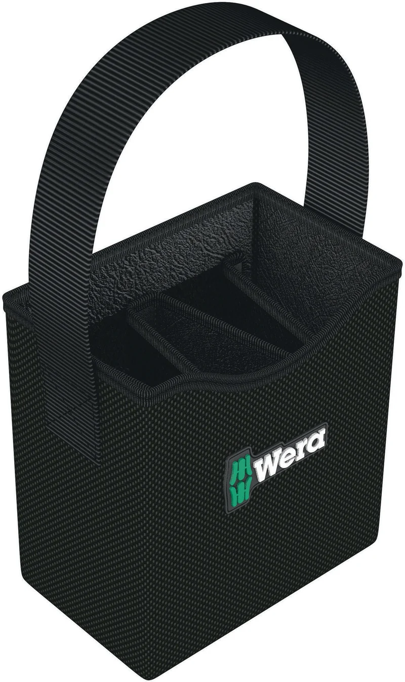 WERA Köcher Wera 2go 4 – Leerer Werkzeugköcher aus Textil mit Klett-Teiler, 165 x 105 x 165 mm