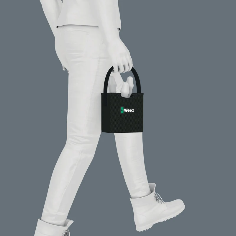 WERA Köcher Wera 2go 4 – Leerer Werkzeugköcher aus Textil mit Klett-Teiler, 165 x 105 x 165 mm