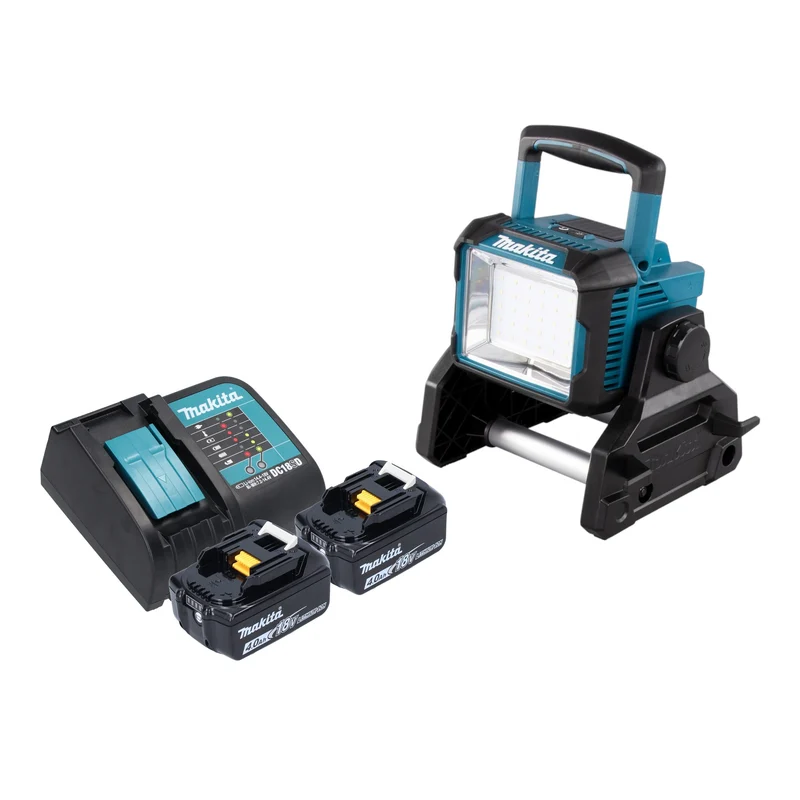 Makita DEADML 811 SM Akku Baustrahler 14,4 / 18 V 3000 lm LED + 2x Akku 4,0 Ah + Ladegerät