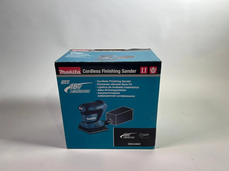 Makita DBO 480 Z Akku Schwingschleifer 18 V 112 x 102 mm Solo - Leicht Gebraucht