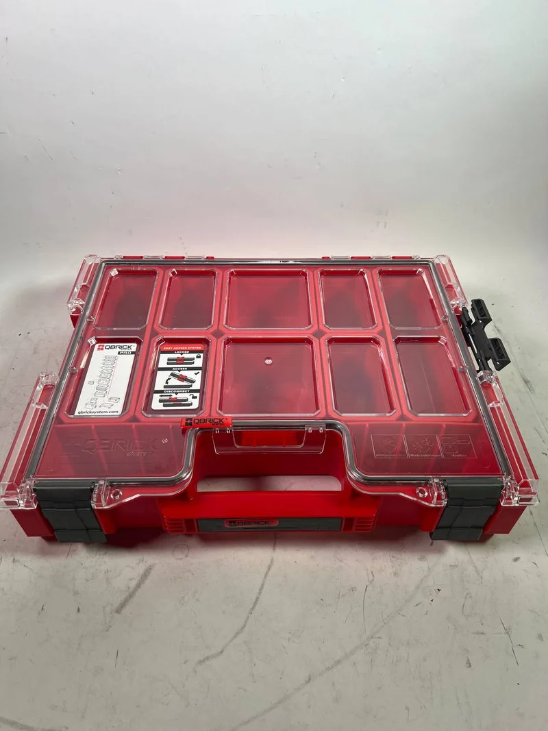 Qbrick System PRO Organizer 300 RED ULTRA HD stapelbar mit 8 Inlays - Unvollständig