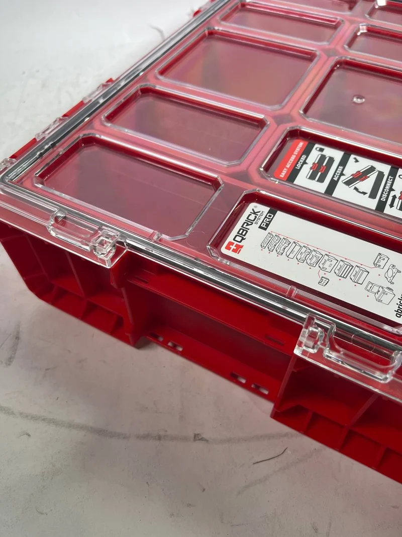 Qbrick System PRO Organizer 300 RED ULTRA HD stapelbar mit 8 Inlays - Unvollständig