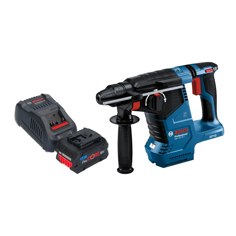 Bosch GBH 18V-24 C Professional Akku Bohrhammer 18 V 2,4 J Brushless SDS plus + 1x ProCORE Akku 5,5 Ah + Ladegerät