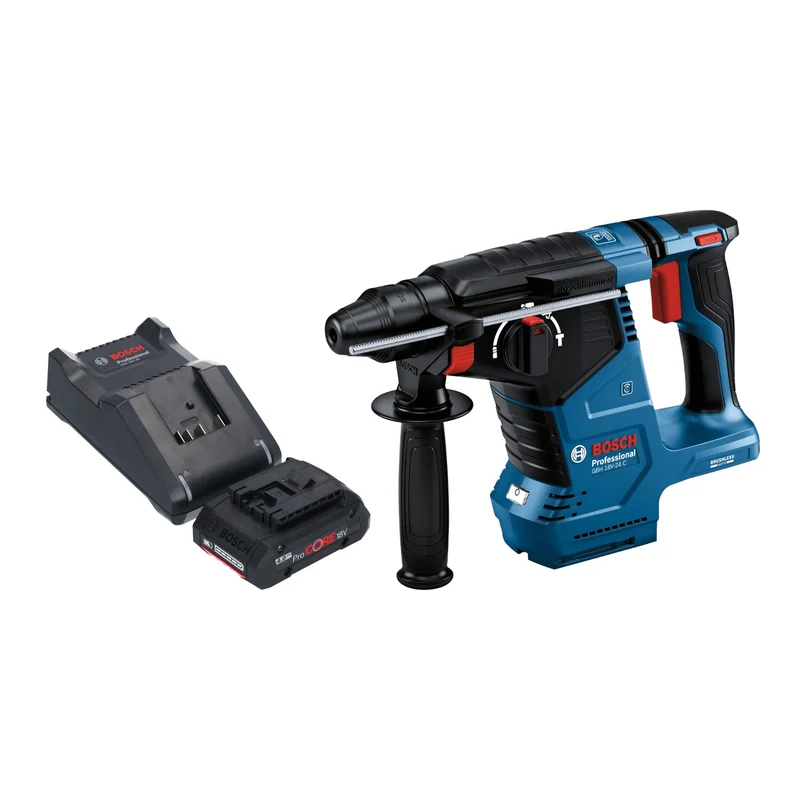 Bosch GBH 18V-24 C Professional Akku Bohrhammer 18 V 2,4 J Brushless SDS plus + 1x ProCORE Akku 4,0 Ah + Ladegerät