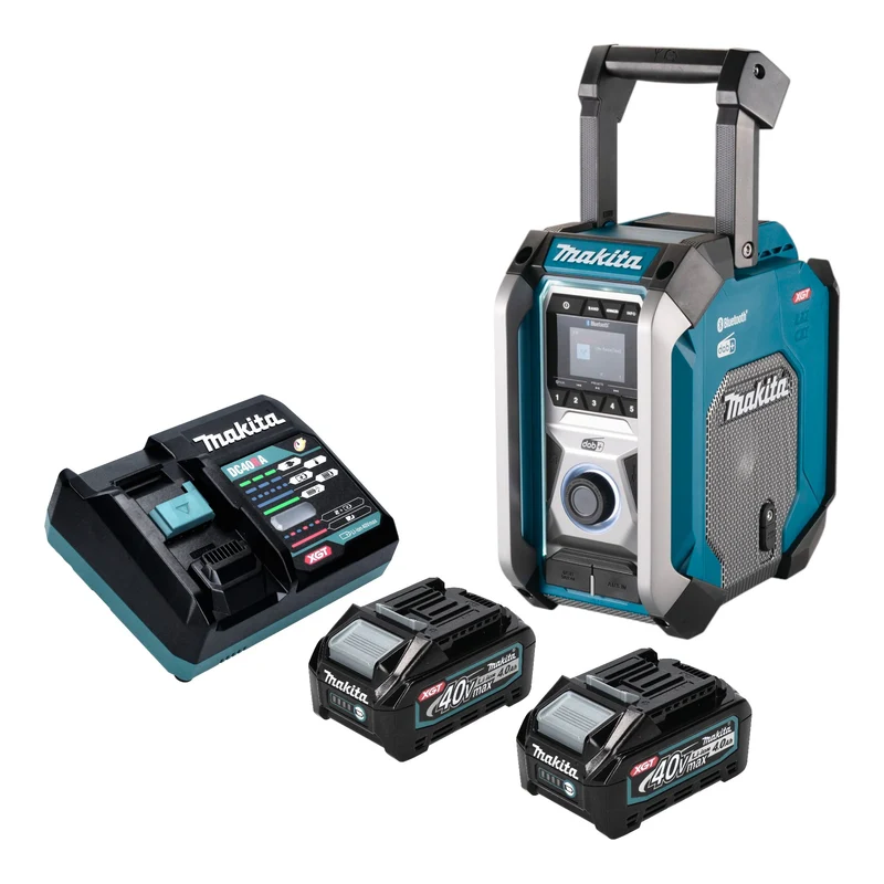 Makita MR 007 GM201 Akku Baustellenradio 12 - 40 V max. Bluetooth DAB+ USB + 2x Akku 4,0 Ah + Ladegerät