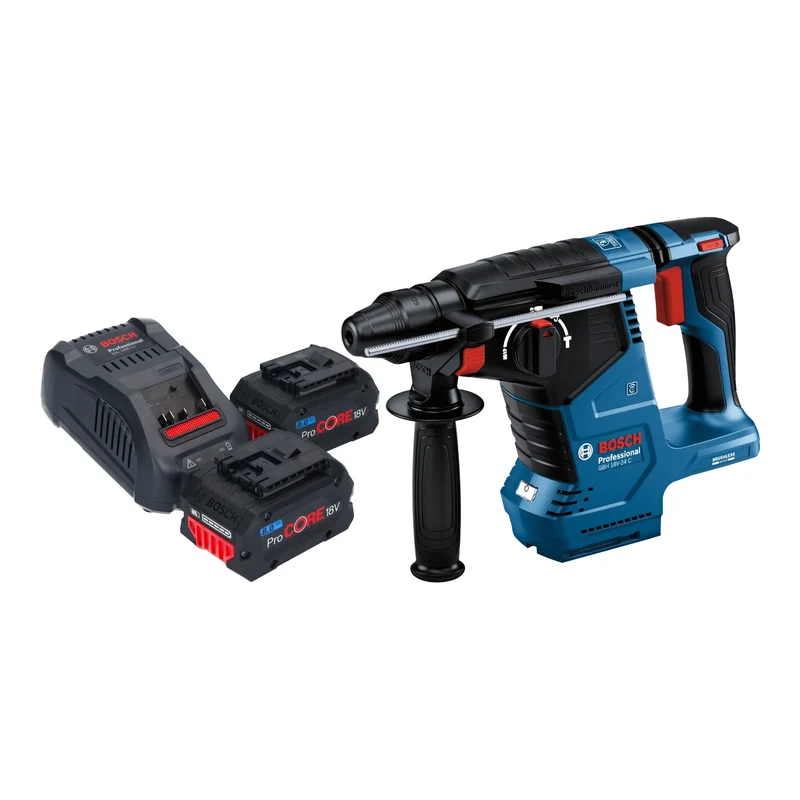 Bosch GBH 18V-24 C Professional Akku Bohrhammer 18 V 2,4 J Brushless SDS plus + 2x ProCORE Akku 8,0 Ah + Ladegerät