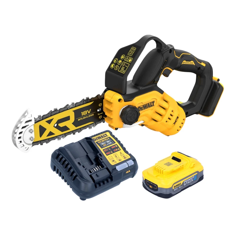 DeWalt DCMPS 520 H1 Akku Astsäge 18 V 20 cm Brushless + 1x Powerstack Akku 5,0 Ah + Ladegerät