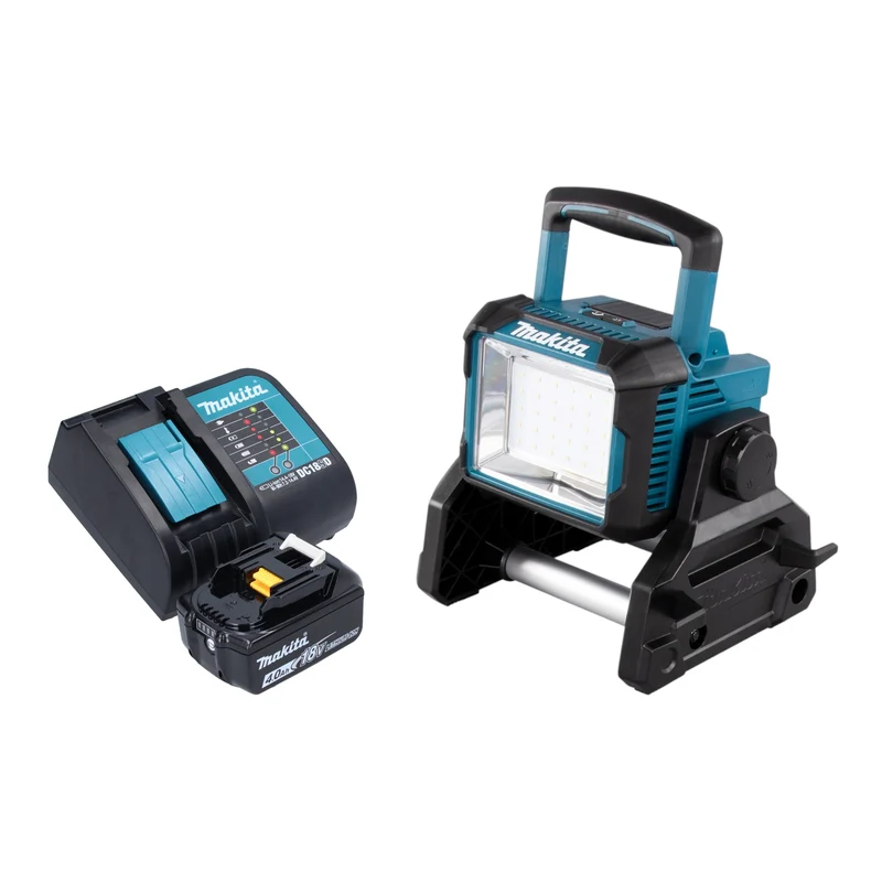 Makita DEADML 811 SM1 Akku Baustrahler 14,4 / 18 V 3000 lm LED + 1x Akku 4,0 Ah + Ladegerät
