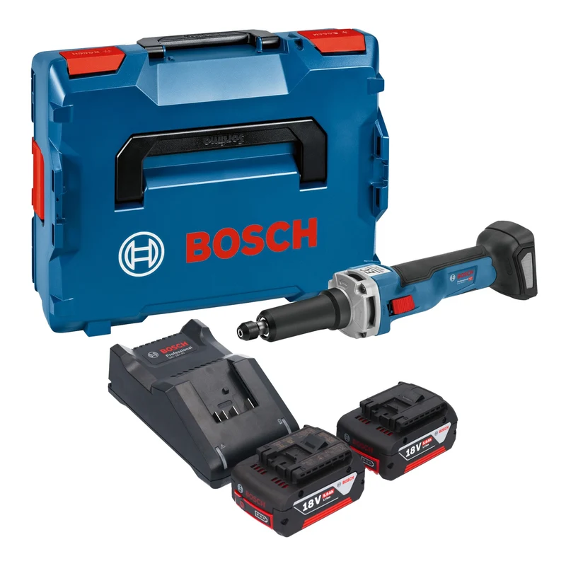 Bosch GGS 18V-23 LC Professional Akku Geradschleifer 18 V Brushless + 2x Akku 5,0 Ah + Ladegerät + L-Boxx