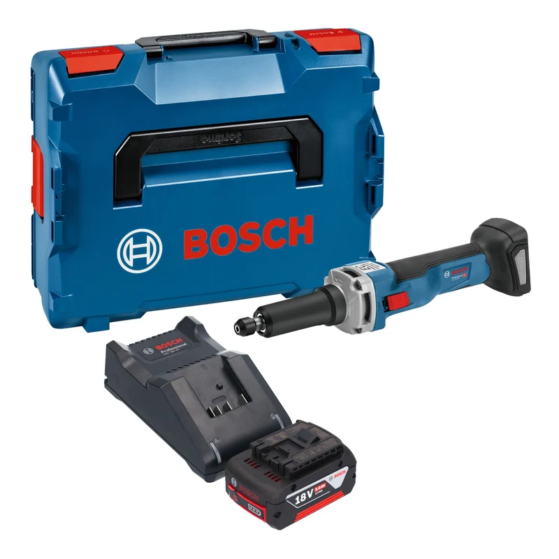 Bosch GGS 18V-23 LC Professional Akku Geradschleifer 18 V Brushless + 1x Akku 5,0 Ah + Ladegerät + L-Boxx