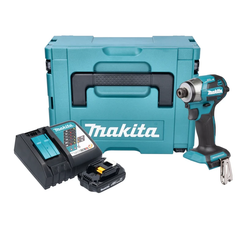 Makita DTD 173 RY1J Akku Schlagschrauber 18 V 180 Nm 1/4“ Brushless + 1x Akku 1,5 Ah + Ladegerät + Makpac