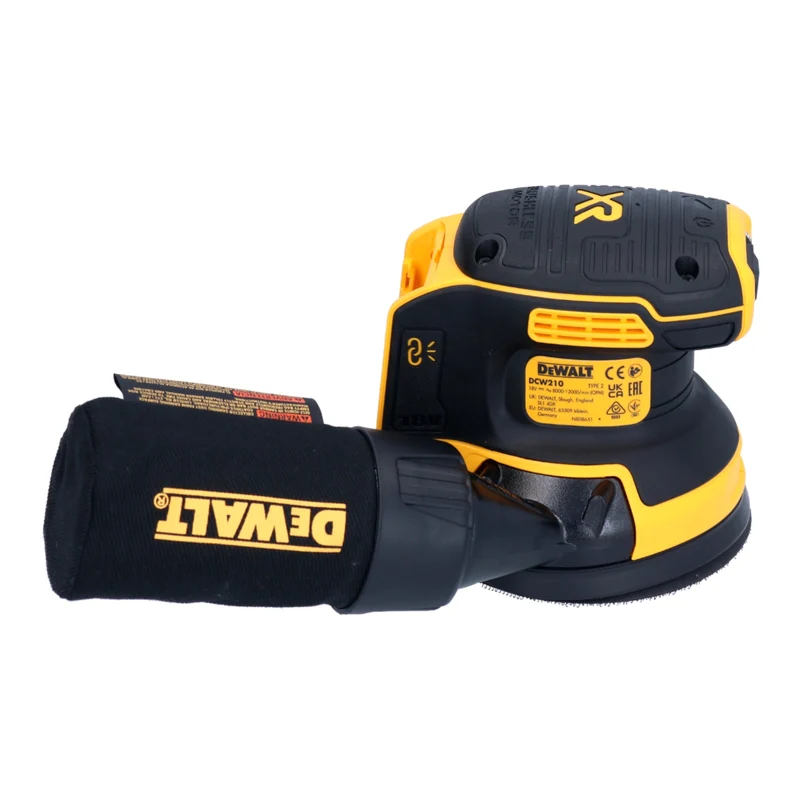 DeWalt DCW 210 D2 Akku Exzenterschleifer 18 V 125 mm Brushless + 2x Akku 2,0 Ah + Ladegerät