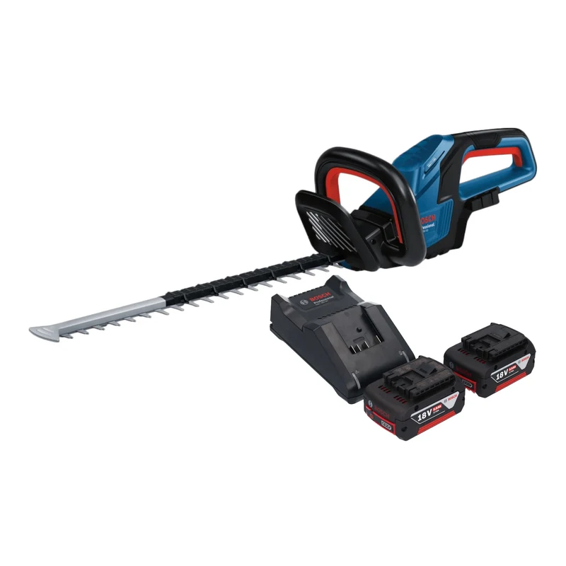 Bosch GHE 18V-50 Professional Akku Heckenschere 18 V 50 cm Brushless + 2x Akku 5,0 Ah + Ladegerät