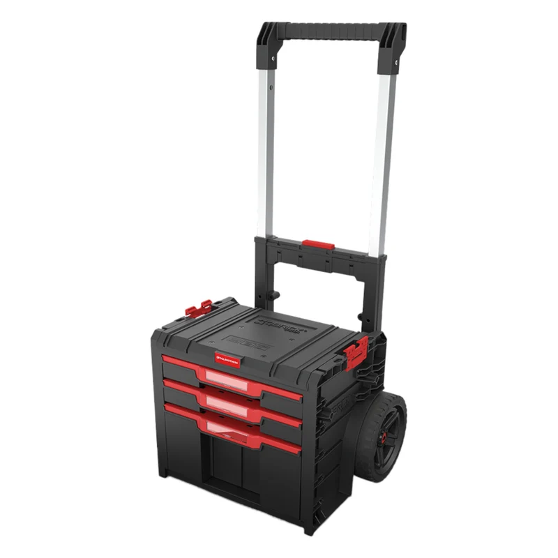 Toolbrothers RHINO L Drawer 3 Cart Plus ECO - Mobiler Schubladen Werkzeugkoffer 2x 4,5 l 12 l mit Doppelteleskopgriff