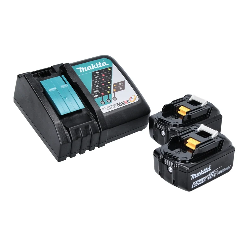 Makita DHG 180 RG Akku Heißluftgebläse 18 V 550 °C + 2x Akku 6,0 Ah + Ladegerät