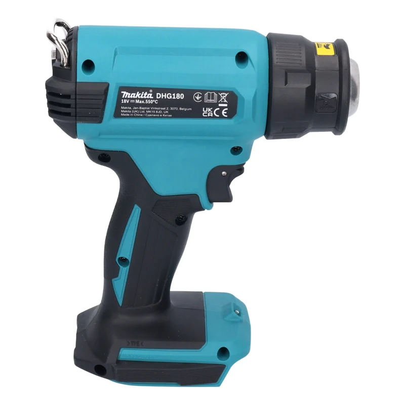 Makita DHG 180 RG1 Akku Heißluftgebläse 18 V 550 °C + 1x Akku 6,0 Ah + Ladegerät