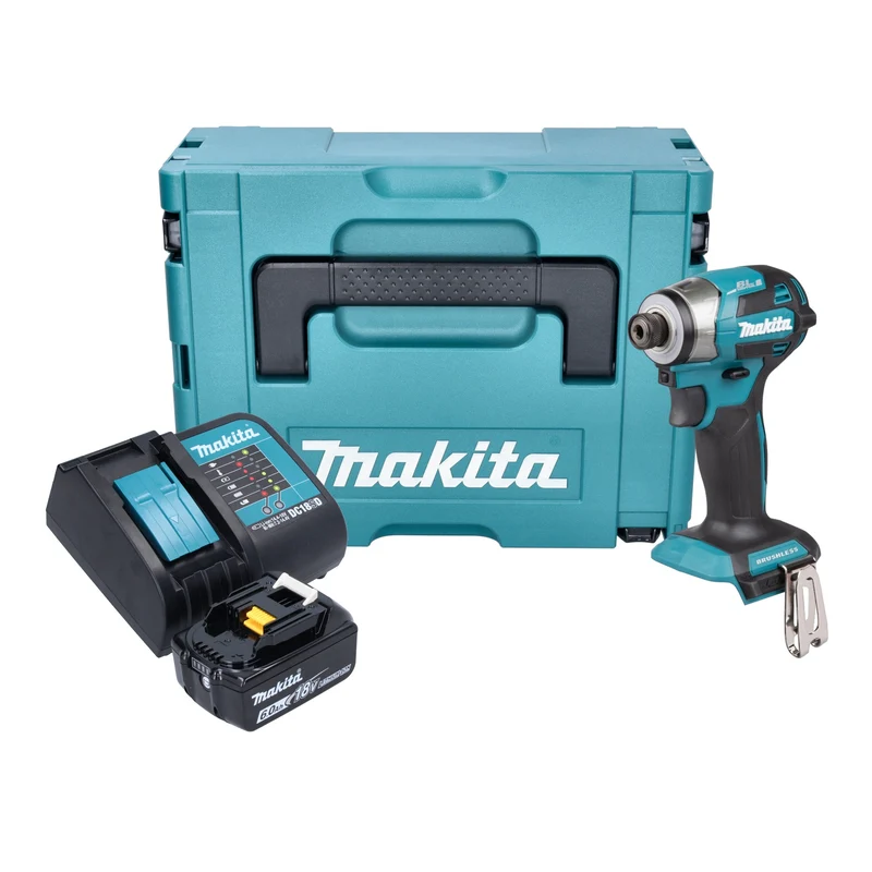 Makita DTD 173 SG1J Akku Schlagschrauber 18 V 180 Nm 1/4“ Brushless + 1x Akku 6,0 Ah + Ladegerät + Makpac