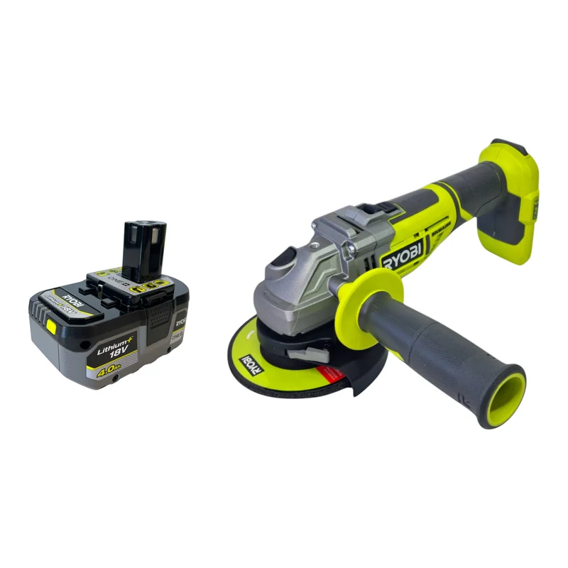 RYOBI R18AG7-0 Akku Winkelschleifer 18 V 125 mm Brushless + 1x Akku 4,0 Ah - ohne Ladegerät
