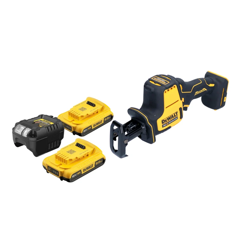 DeWalt DCS 369 D2 Akku Säbelsäge Reciprosäge 18 V Brushless + 2x Akku 2,0 Ah + Ladegerät