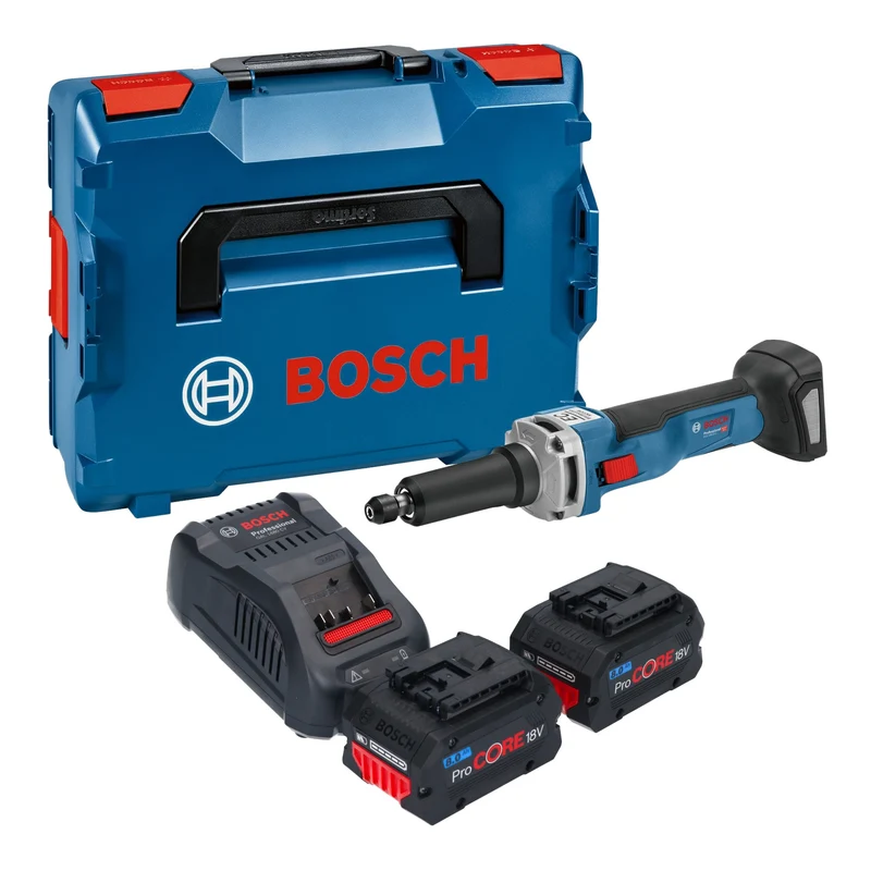 Bosch GGS 18V-23 LC Professional Akku Geradschleifer 18 V Brushless + 2x ProCORE Akku 8,0 Ah + Ladegerät + L-Boxx