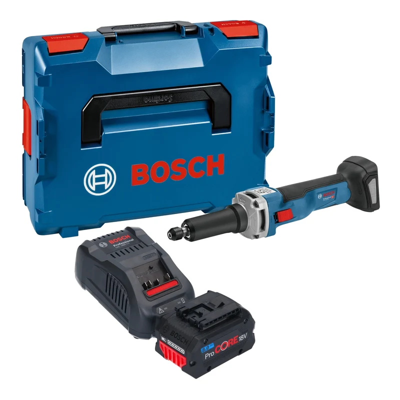 Bosch GGS 18V-23 LC Professional Akku Geradschleifer 18 V Brushless + 1x ProCORE Akku 8,0 Ah + Ladegerät + L-Boxx
