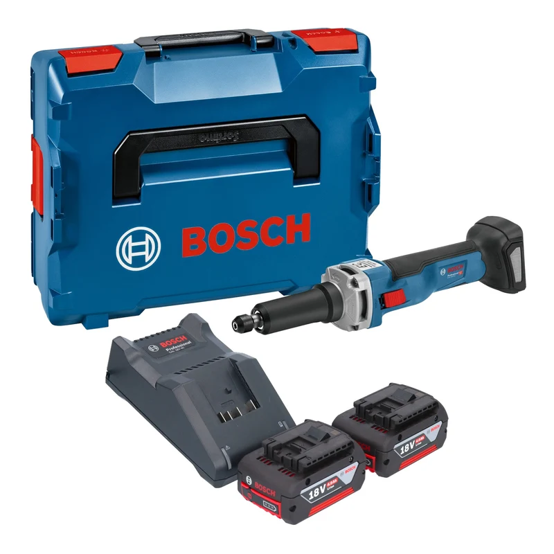 Bosch GGS 18V-23 LC Professional Akku Geradschleifer 18 V Brushless + 2x Akku 4,0 Ah + Ladegerät + L-Boxx