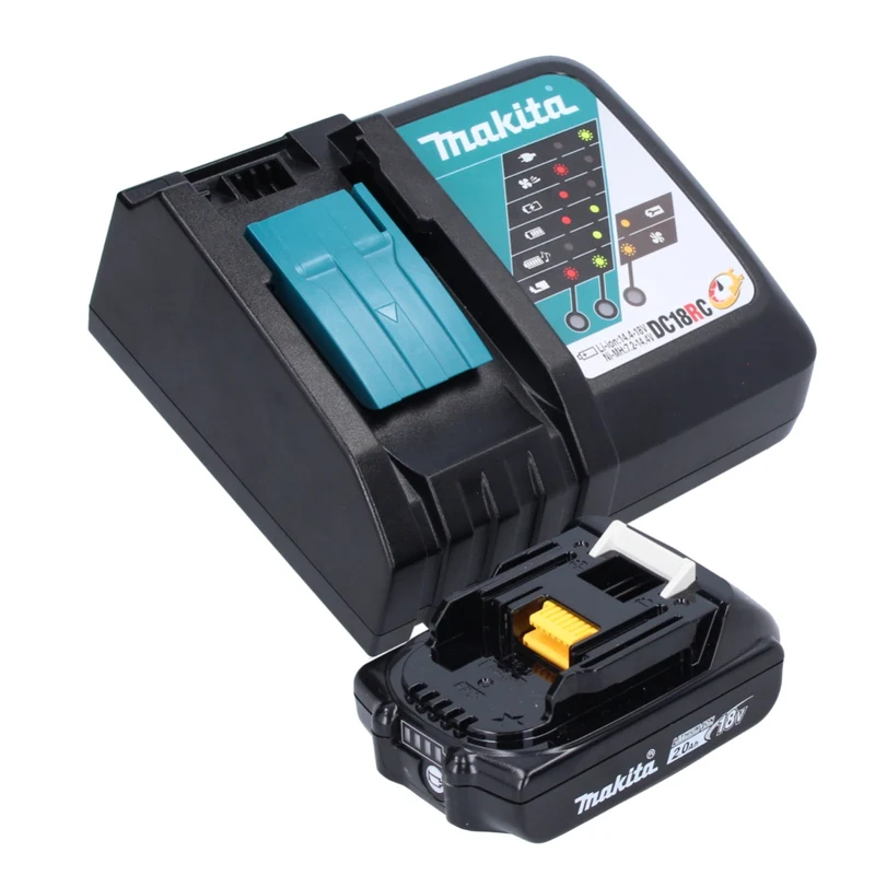 Makita DHG 180 RA1 Akku Heißluftgebläse 18 V 550 °C + 1x Akku 2,0 Ah + Ladegerät