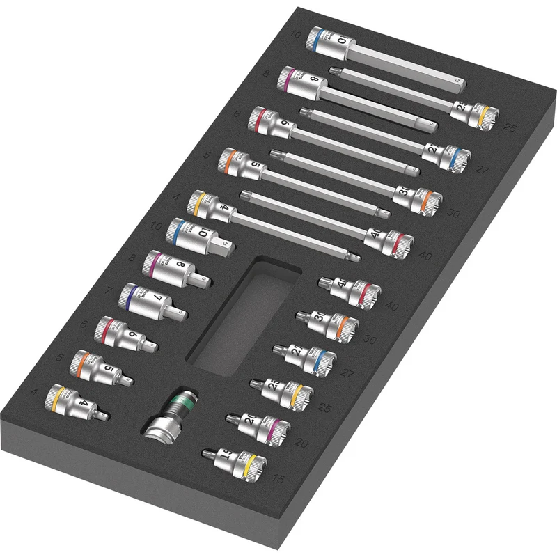 Zyklop B 3/8" Bitnuss Set 1 9723 / 22-teilig / mit Schaumstoffeinlage