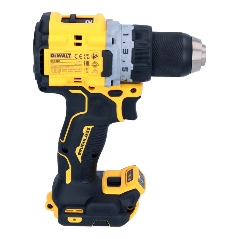 DeWalt DCD 800 D1 Akku Bohrschrauber 18 V 90 Nm Brushless + 1x Akku 2,0 Ah + Ladegerät