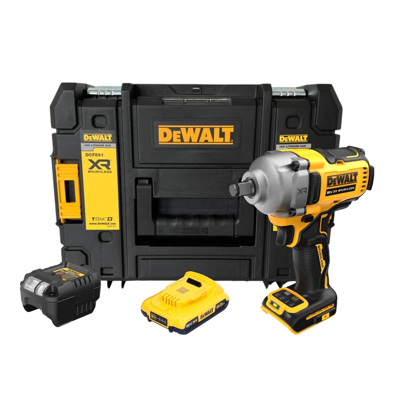 DeWalt DCF 891 D1T Akku Schlagschrauber 18 V 1084 Nm 1/2" Brushless + 1x Akku 2,0 Ah + Ladegerät + TSTAK