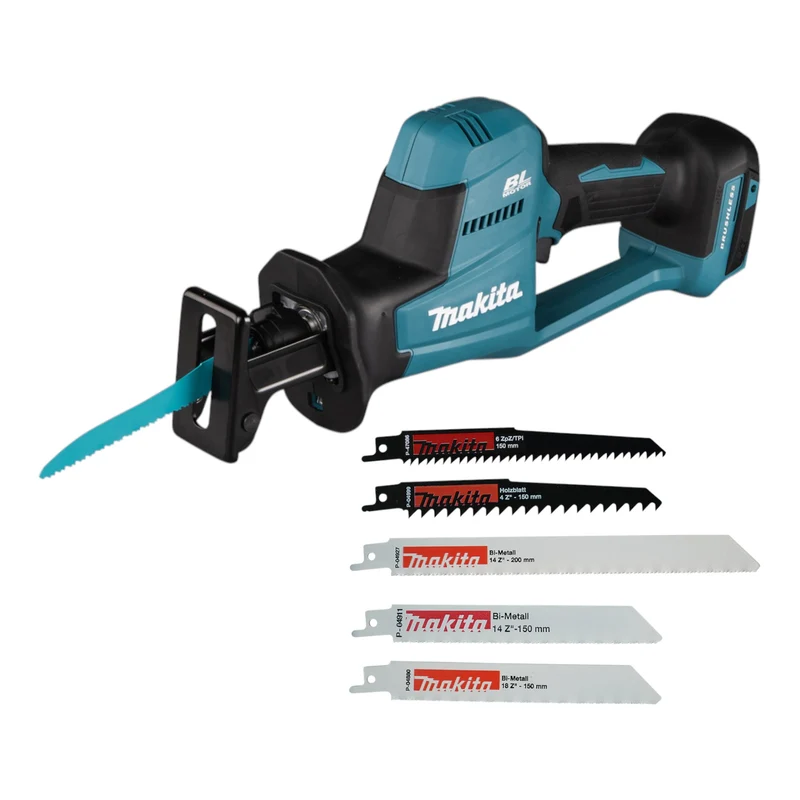 Makita DJR 189 Z Akku Reciprosäge Säbelsäge 18 V Brushless + Reciprosägeblatt Set ( P-83967 ) - ohne Akku, ohne Ladegerät