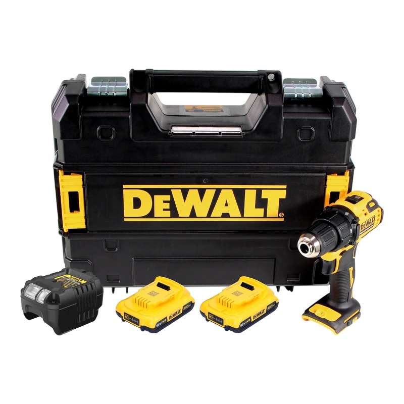 DeWalt DCD 708 D2T Akku Bohrschrauber 18 V 65 Nm Brushless + 2x Akku 2,0 Ah + Ladegerät + TSTAK