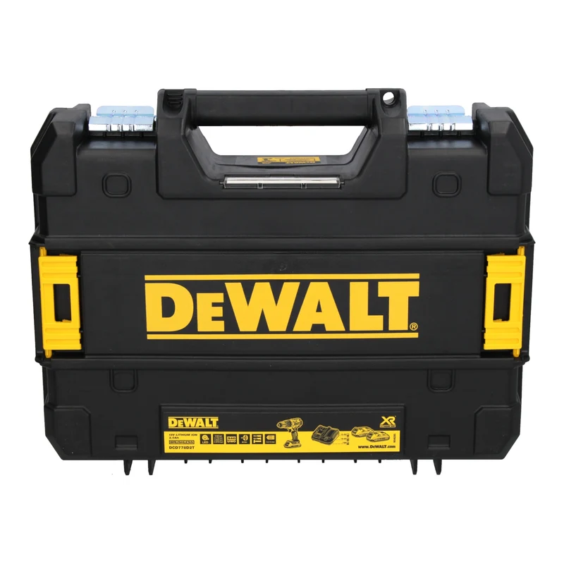 DeWalt DCD 778 D2T Akku Schlagbohrschrauber 18V 65Nm + 2x Akku 2,0 Ah + Ladegerät + TSTAK