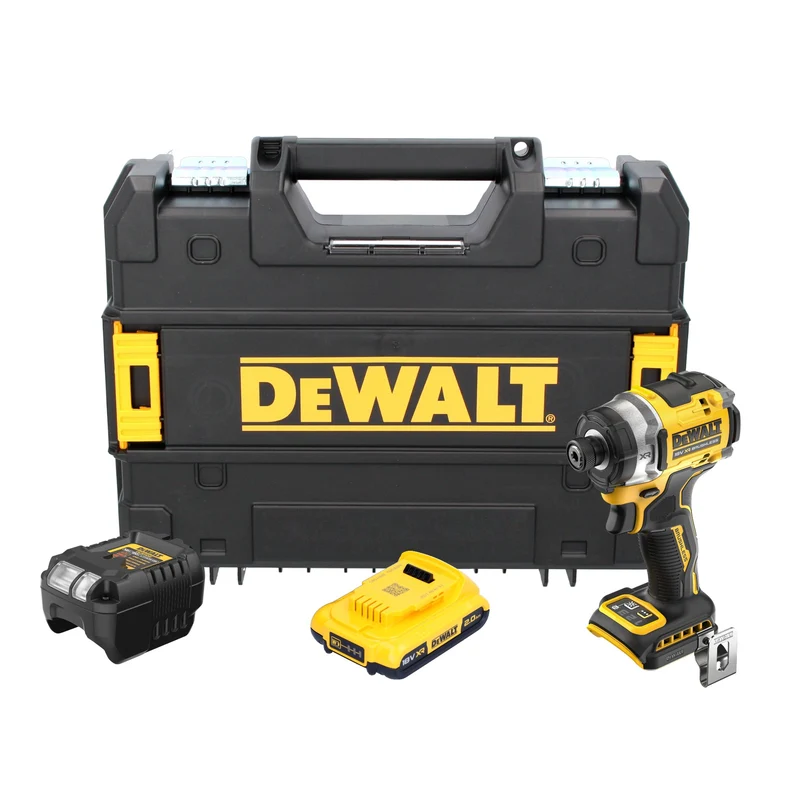 DeWalt DCF 860 D1T Akku Schlagschrauber 18 V 282 Nm 1/4" Brushless + 1x Akku 2,0 Ah + Ladegerät + TSTAK