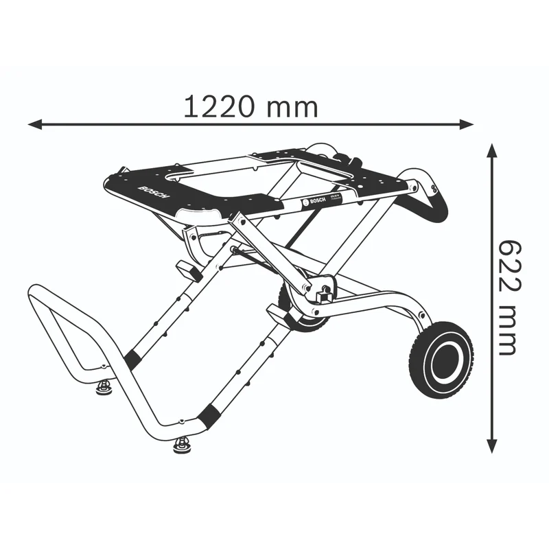 Bosch GTA 60 W Professional Untergestell für Tischkreissägen ( 0601B12000 )