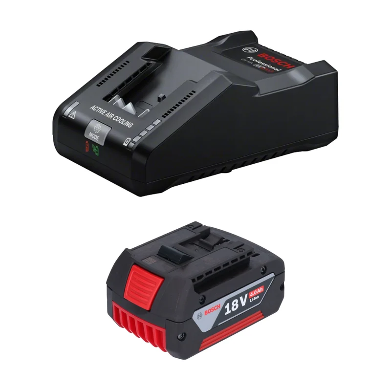 Bosch Starter Set 1x GBA 18 V / 4 Ah / 4000 mAh Li-Ion Akku ( 1600Z00038 ) + GAL 18V-160 Professional Ladegerät ( 1600A02T5G )