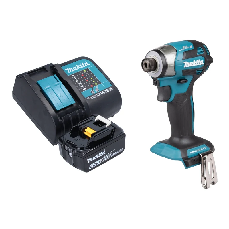 Makita DTD 173 SG1 Akku Schlagschrauber 18 V 180 Nm 1/4“ Brushless + 1x Akku 6,0 Ah + Ladegerät