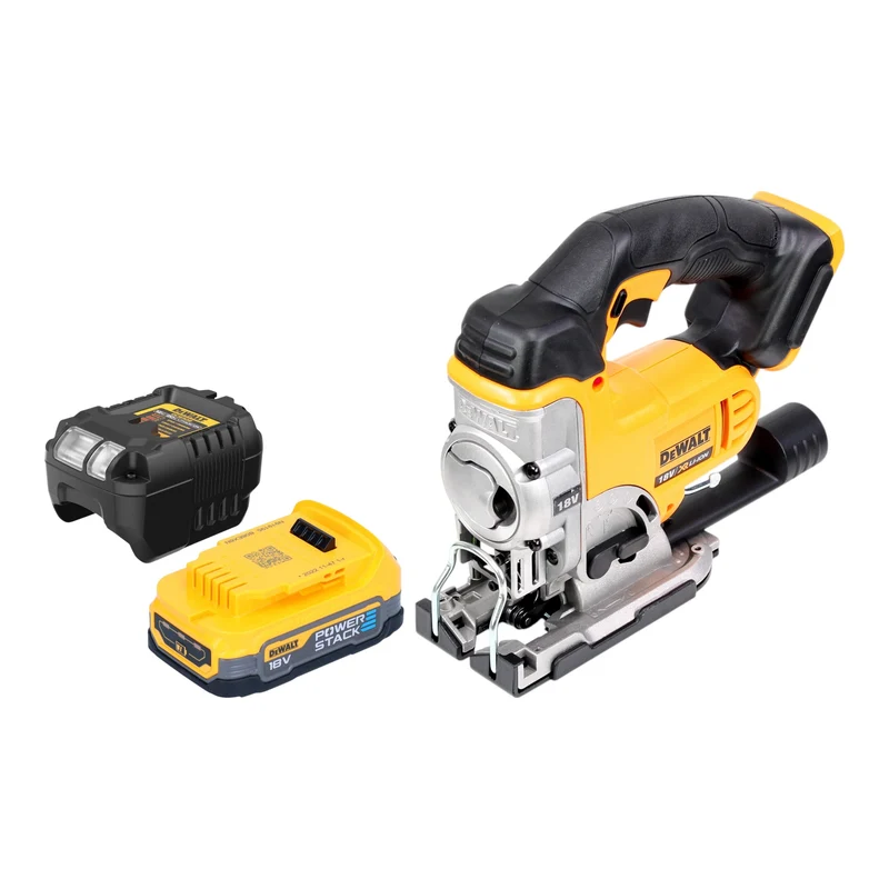 DeWalt DCS 331 E1 Akku Stichsäge 18 V + 1x Powerstack Akku 1,7 Ah + Ladegerät