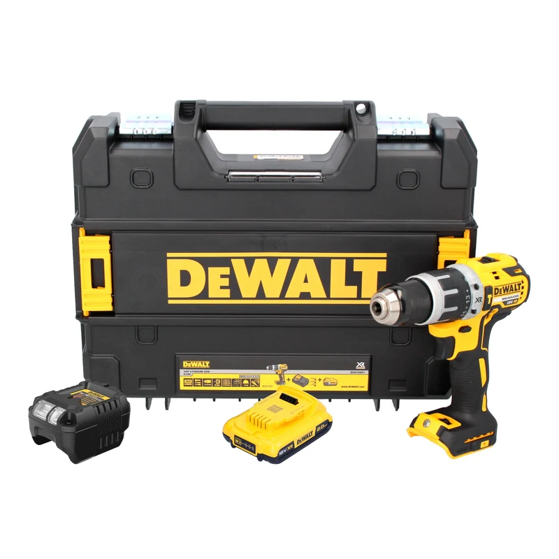 DeWalt DCD 796 D1T Akku Schlagbohrschrauber 18 V 70 Nm Brushless + 1x Akku 2,0 Ah + Ladegerät + TSTAK