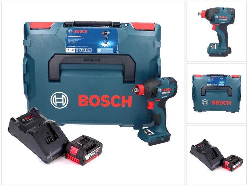 Bosch GDX 18V-210 C Professional Akku Drehschlagschrauber 18 V 210 Nm Brushless + 1x Akku 4,0 Ah + Ladegerät + L-Boxx
