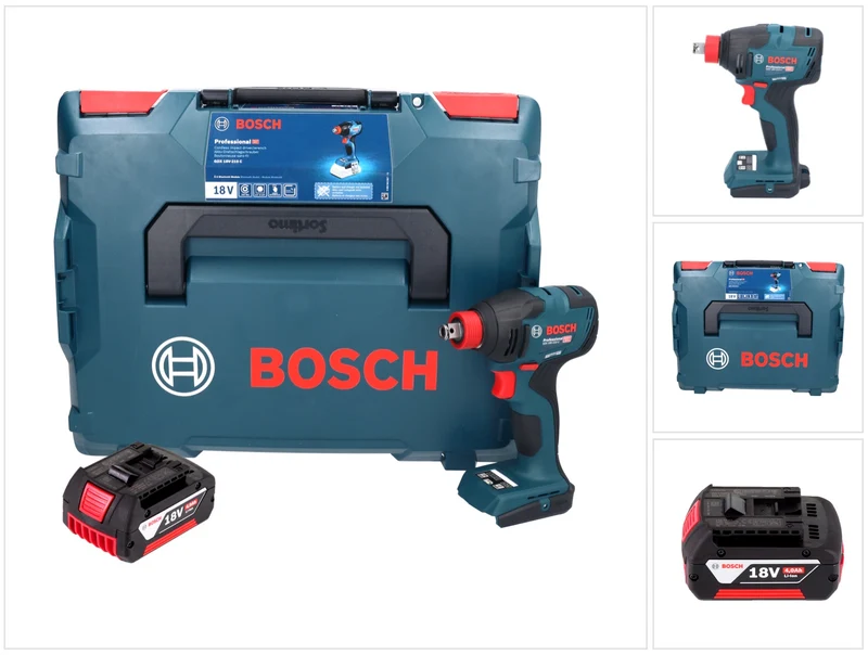Bosch GDX 18V-210 C Professional Akku Drehschlagschrauber 18 V 210 Nm Brushless + 1x Akku 4,0 Ah + L-Boxx - ohne Ladegerät