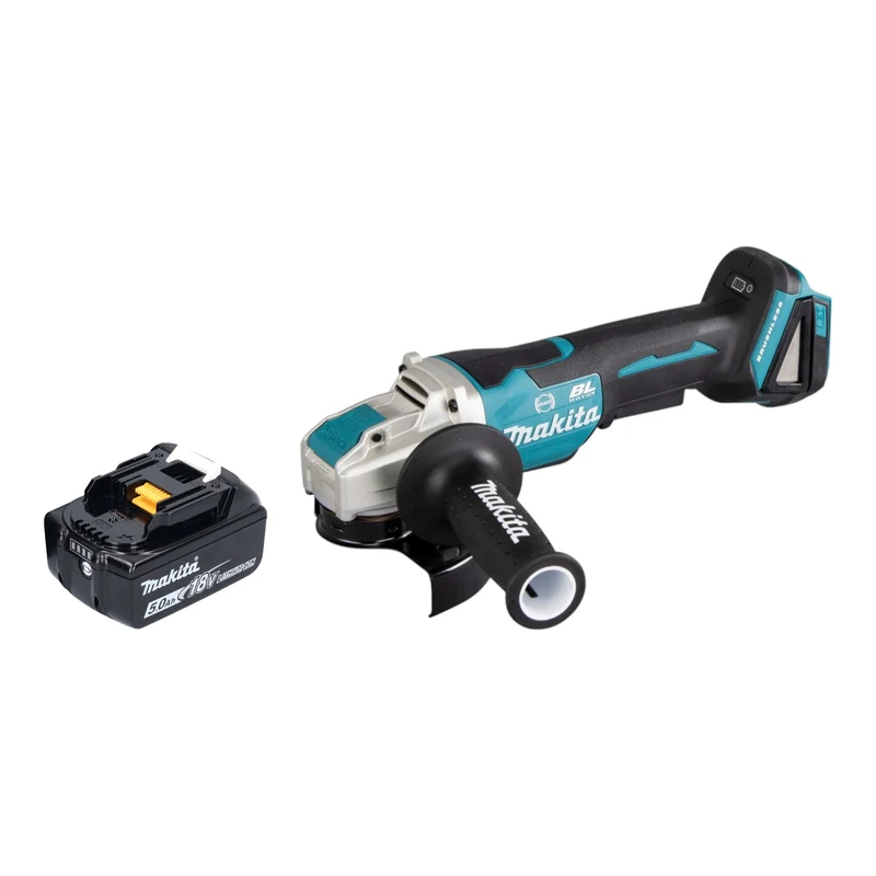 Makita DGA 520 T1X1 Akku Winkelschleifer 18 V 125 mm X-LOCK Brushless + 1x Akku 5,0 Ah - ohne Ladegerät