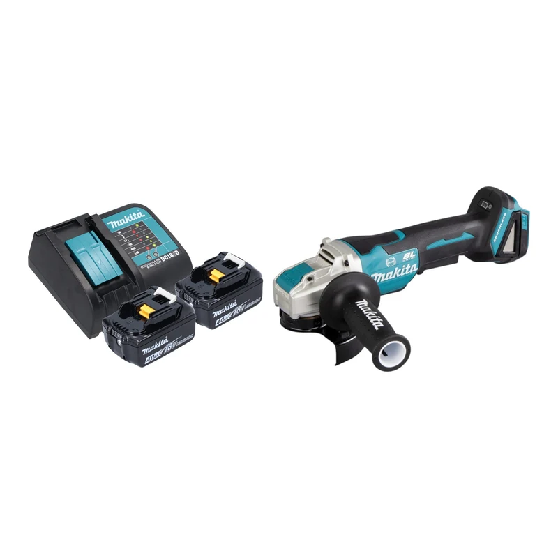 Makita DGA 520 SGX1 Akku Winkelschleifer 18 V 125 mm X-LOCK Brushless + 2x Akku 6,0 Ah + Ladegerät