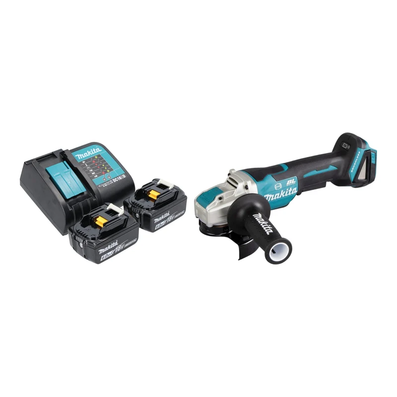 Makita DGA 520 STX1 Akku Winkelschleifer 18 V 125 mm X-LOCK Brushless + 2x Akku 5,0 Ah + Ladegerät