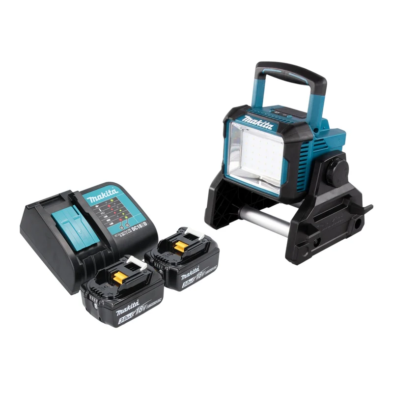 Makita DEADML 811 SF Akku Baustrahler 14,4 / 18 V 3000 lm LED + 2x Akku 3,0 Ah + Ladegerät
