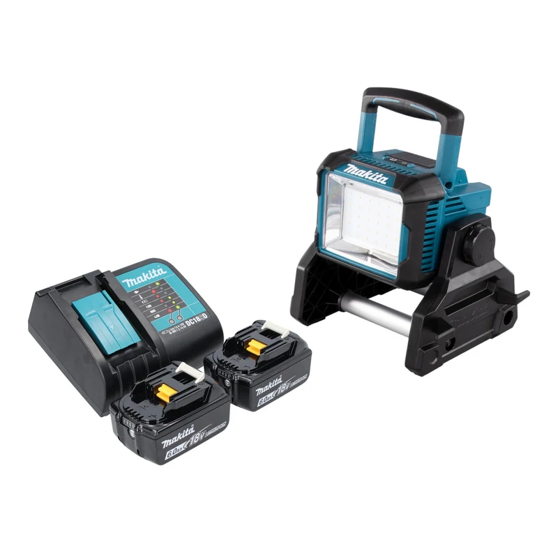 Makita DEADML 811 SG Akku Baustrahler 14,4 / 18 V 3000 lm LED + 2x Akku 6,0 Ah + Ladegerät