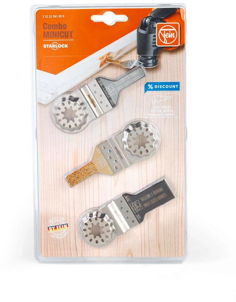 FEIN Säge- und Feil-Set 3-teilig Starlock für präzise Aussparungen und Modellbau