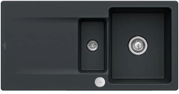 VILLEROY & BOCH SP Siluet 60 R flat 980x490mm IB reversibel TC Ebony cplus