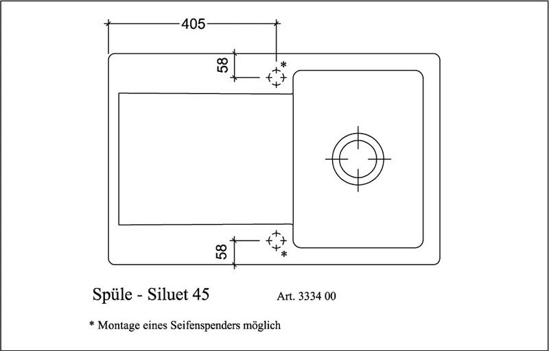 Villeroy & Boch Einbauspüle Siluet 45